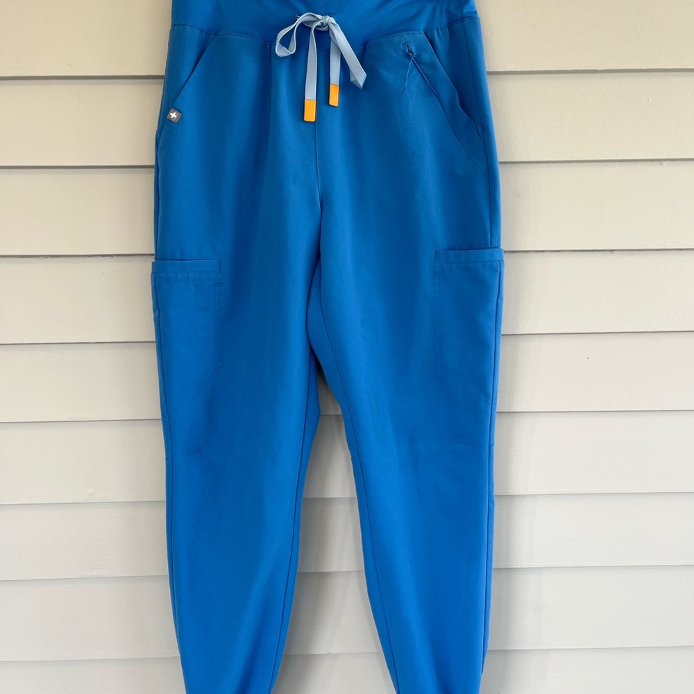FIGS Capri Blue Clara Jogger Scrub Pants S Petite